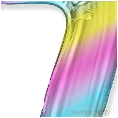 balon foliowy cyfra 7 gradient pastelowy flexmetal 34 dgt