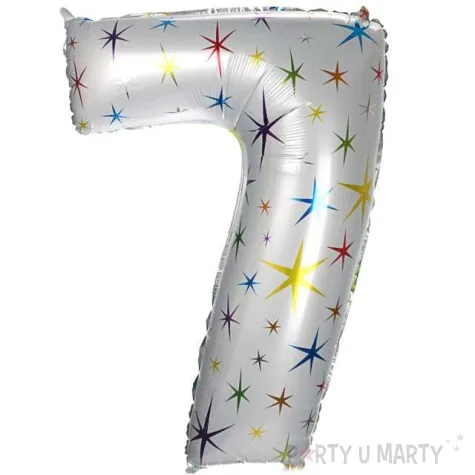 balon foliowy cyfra 7 gwiazdki oem 40 dgt