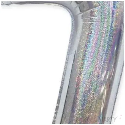 balon foliowy cyfra 7 holograficzna srebrny partypal 40 dgt