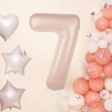 balon foliowy cyfra 7 karmelowy partypal 39 dgt