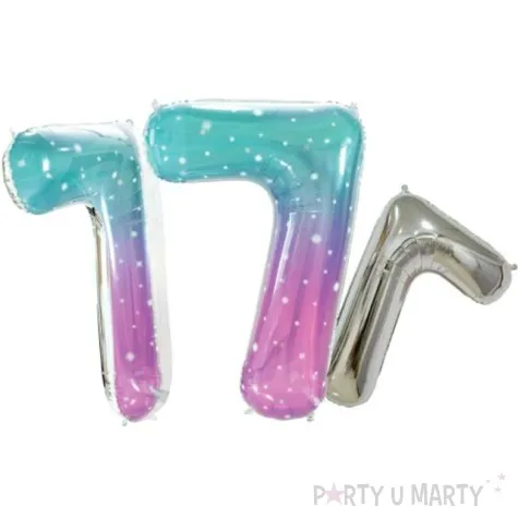 balon foliowy cyfra 7 kosmos teczowy godan 31 dgt
