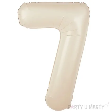 balon foliowy cyfra 7 kremowy 39 dgt