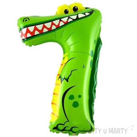 balon foliowy cyfra 7 krokodyl zielony oem 16 dgt