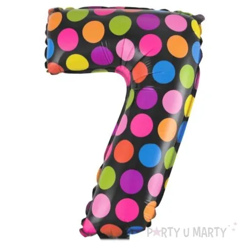 balon foliowy cyfra 7 kropki oem 16 dgt
