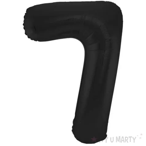 balon foliowy cyfra 7 metaliczny mat czarny folat 34 dgt