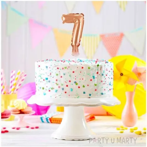 balon foliowy cyfra 7 micro rozowe zloto godan 5 dgt