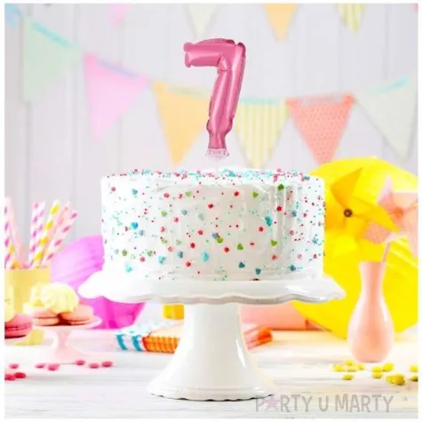 balon foliowy cyfra 7 micro rozowy godan 5 dgt