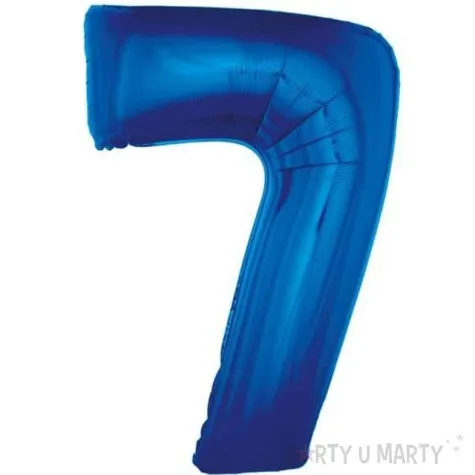 balon foliowy cyfra 7 niebieski godan 34 dgt