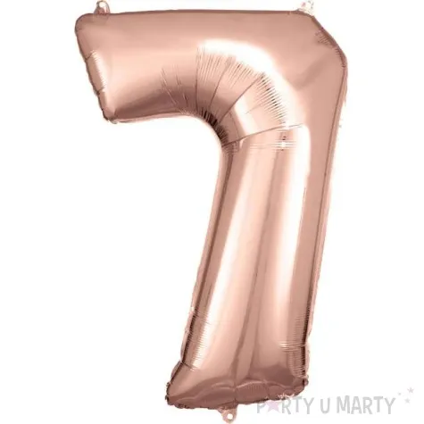 balon foliowy cyfra 7 rozowe zloto amscan 34 dgt