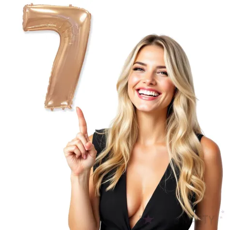 balon foliowy cyfra 7 rozowe zloto flexmetal 34 dgt