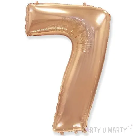 balon foliowy cyfra 7 rozowe zloto flexmetal 34 dgt
