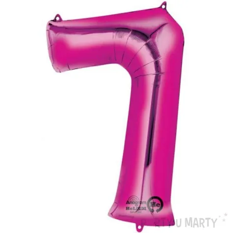 balon foliowy cyfra 7 rozowy amscan 34 dgt