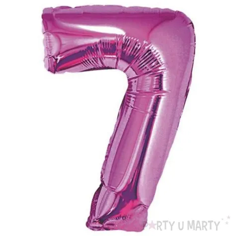 balon foliowy cyfra 7 rozowy godan 14 dgt