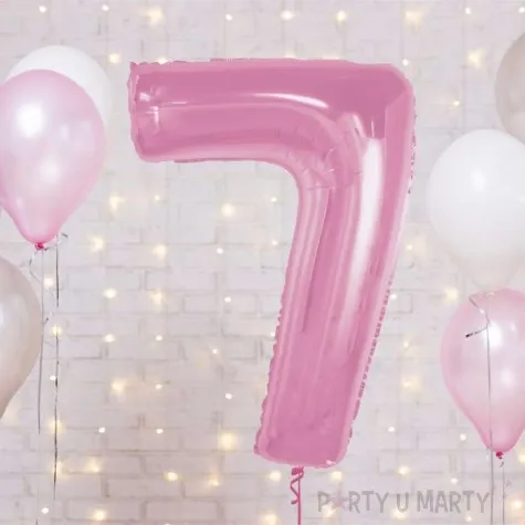 balon foliowy cyfra 7 rozowy jasny godan 36 dgt