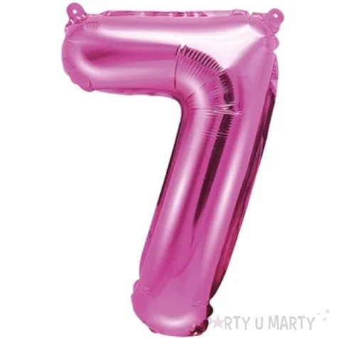 balon foliowy cyfra 7 rozowy partydeco 14 dgt