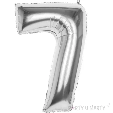 balon foliowy cyfra 7 srebrny boland 34 dgt