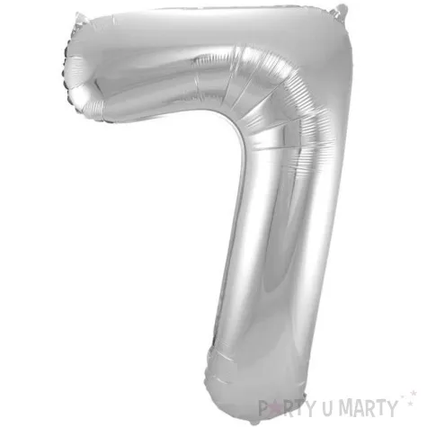 balon foliowy cyfra 7 srebrny folat 34 dgt