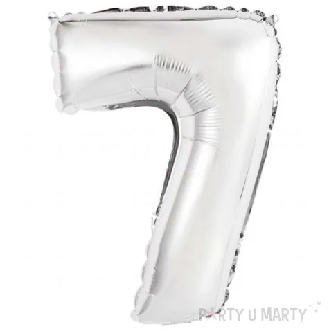 balon foliowy cyfra 7 srebrny godan 14 dgt