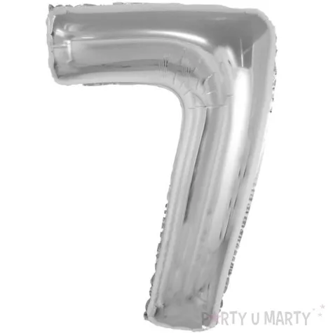 balon foliowy cyfra 7 srebrny godan 36 dgt