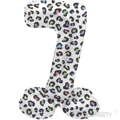 balon foliowy cyfra 7 stojaca panterka folat 28 dgt