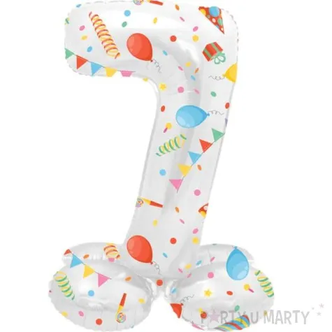balon foliowy cyfra 7 stojaca party folat 28 dgt
