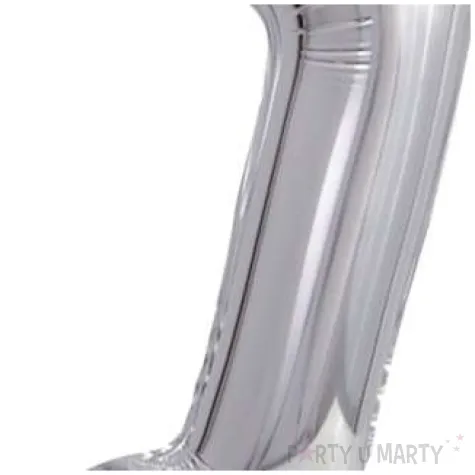 balon foliowy cyfra 7 stojaca srebrny godan 15 dgt