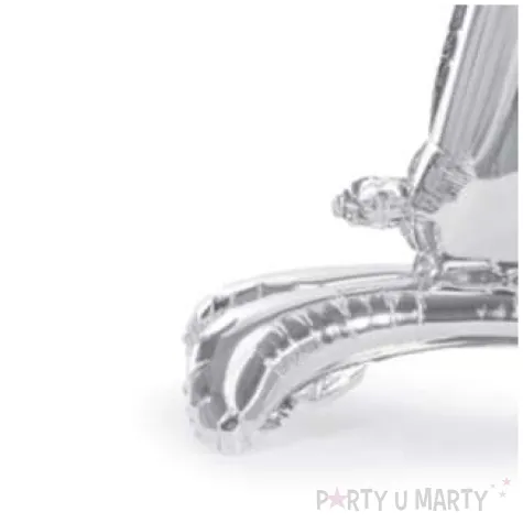 balon foliowy cyfra 7 stojaca srebrny partydeco 27 dgt