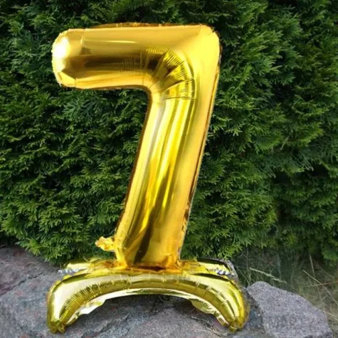 balon foliowy cyfra 7 stojaca zloty dekoracjepolska 15 dgt