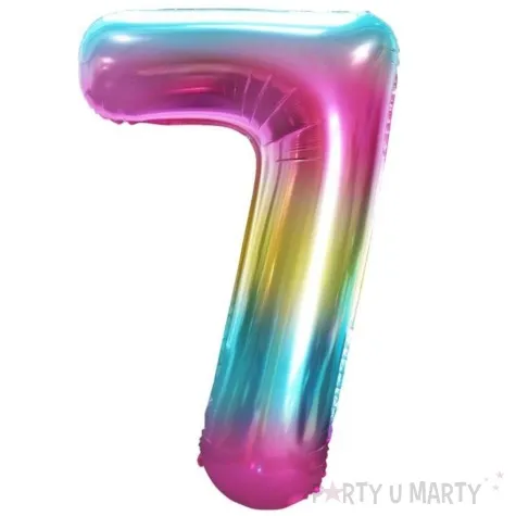 balon foliowy cyfra 7 teczowy godan 34 dgt