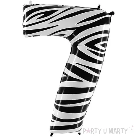 balon foliowy cyfra 7 zebra grabo 40 dgt