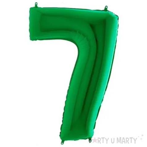 balon foliowy cyfra 7 zielony grabo 40 dgt