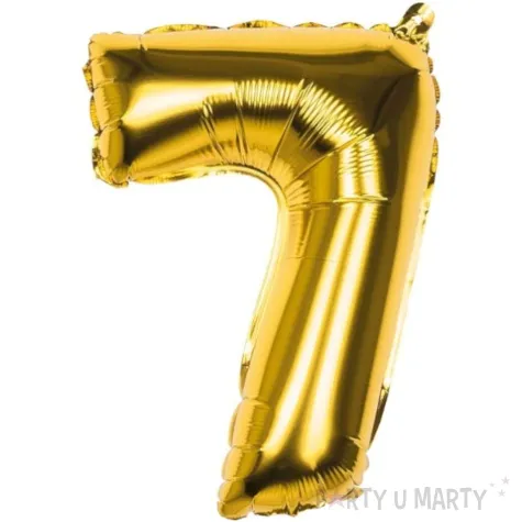 balon foliowy cyfra 7 zloty boland 14 dgt