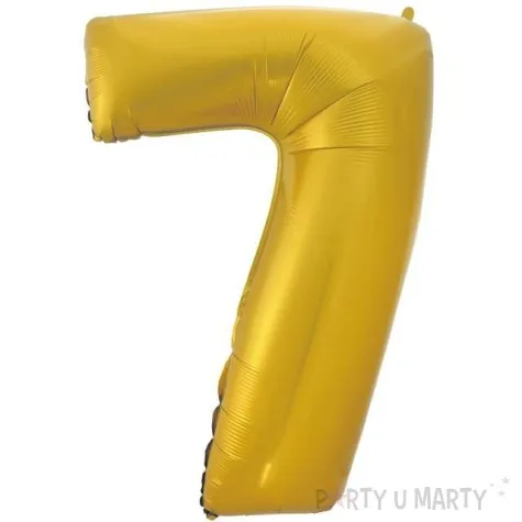 balon foliowy cyfra 7 zloty mat godan 45 dgt