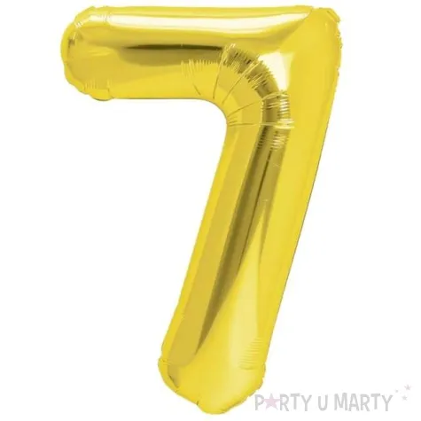 balon foliowy cyfra 7 zloty partypal 16 dgt