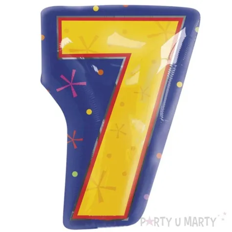balon foliowy cyfra 7 zolty folat 18 shp