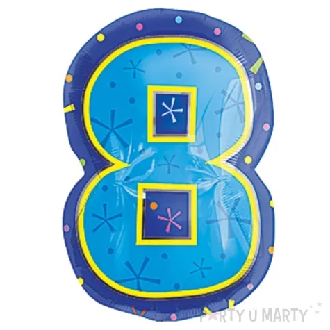 balon foliowy cyfra 8 amscan 18 shp
