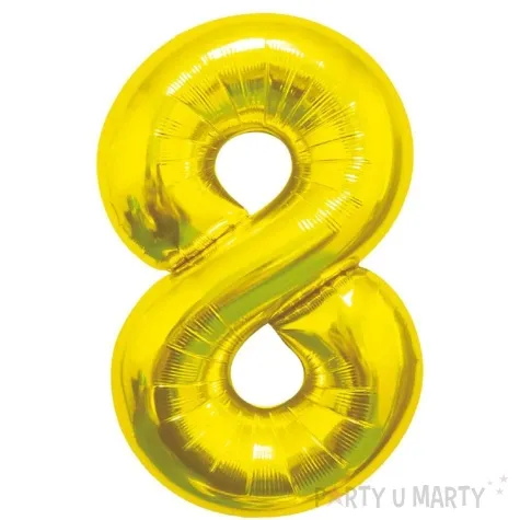 balon foliowy cyfra 8 beauty and charm zloty godan 33 dgt