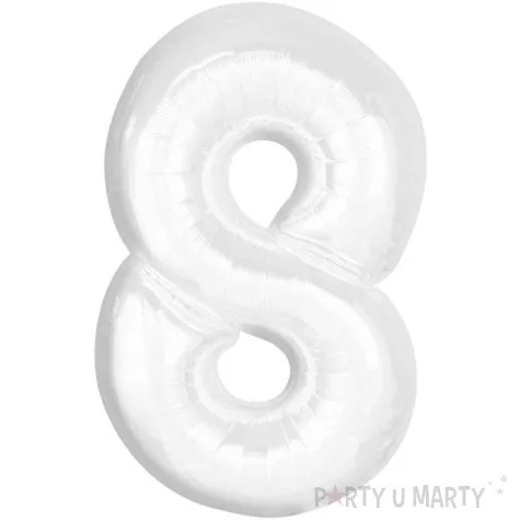balon foliowy cyfra 8 beauty charm bialy godan 36 dgt