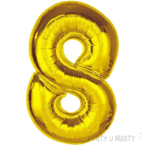 balon foliowy cyfra 8 beauty charm zloty godan 36 dgt
