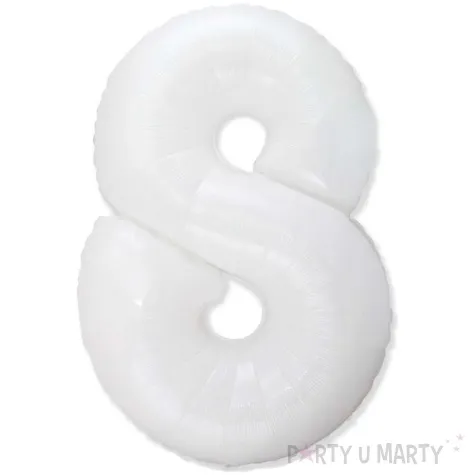 balon foliowy cyfra 8 bialy flexmetal 33 dgt