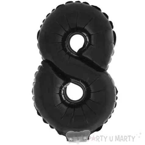 balon foliowy cyfra 8 czarny funny fashion 16 dgt