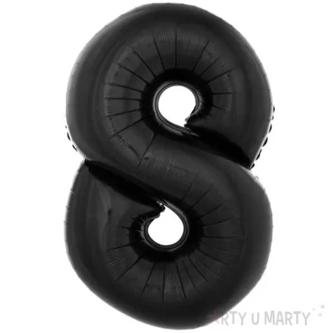 balon foliowy cyfra 8 czarny funny fashion 40 dgt