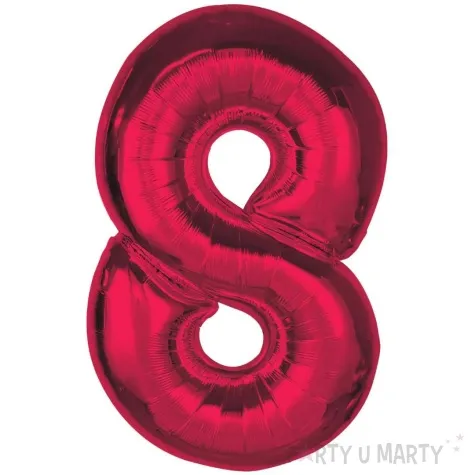 balon foliowy cyfra 8 czerwony godan 36 dgt