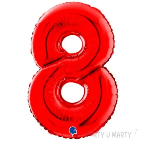 balon foliowy cyfra 8 czerwony grabo 26 dgt