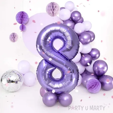 balon foliowy cyfra 8 fioletowy partypal 39 dgt