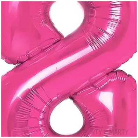 balon foliowy cyfra 8 fuksja partypal 16 dgt