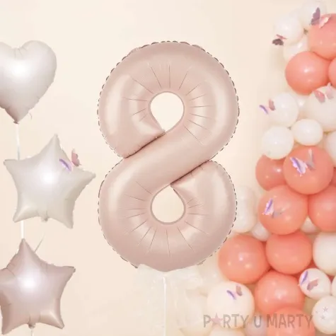 balon foliowy cyfra 8 karmelowy partypal 39 dgt
