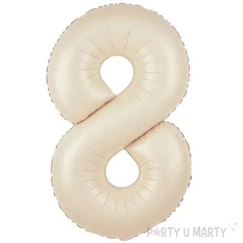 balon foliowy cyfra 8 kremowy 39 dgt