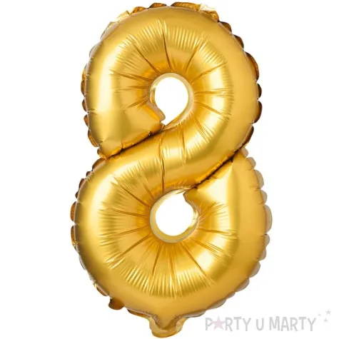 balon foliowy cyfra 8 matowa zloty arpex 36 cali dgt