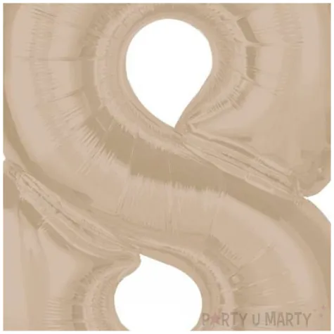 balon foliowy cyfra 8 matowy latte godan 36 dgt